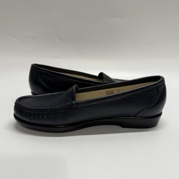 SAS Shoes Slip On Loafer Womans Size 6M Navy Leather Tripad Comfort Foot Bed - Picture 4 of 12